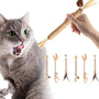 Natural Matatabi Catnip Toys – Silvervine Cleaning Tooth Toy with Feather and Bell for Cats