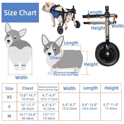 Adjustable Dog & Cat Wheelchair & Mobility Aid for Hind Legs - Happy Tail Center (View 5)