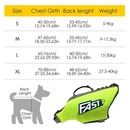 Adjustable Reflective Pet Life Jacket | Safety Vest for Dogs - Happy Tail Center