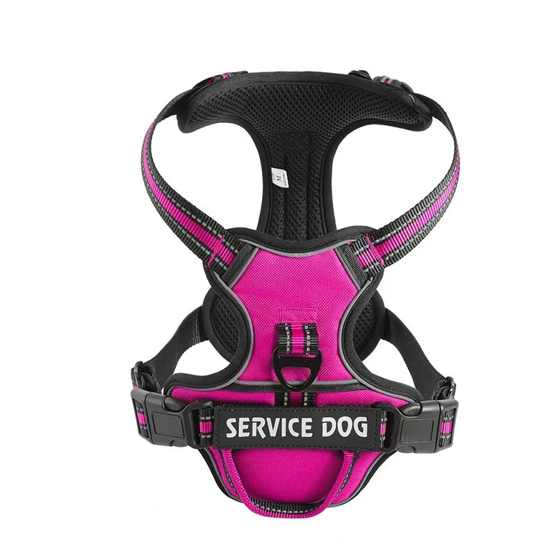 Nylon Dog Harness Vest - Reflective, Personalized, Breathable, and Adjustable for Small, Medium, and Large Dogs - Happy Tail Center