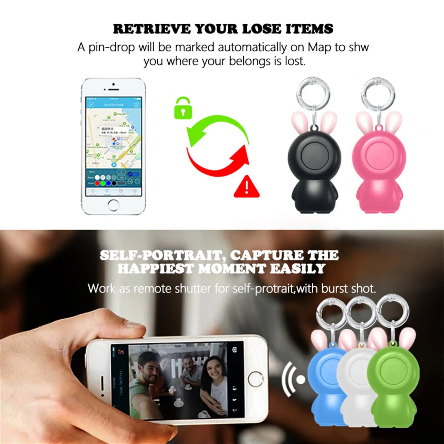 Mini Smart GPS Tracker & Bluetooth Key Finder