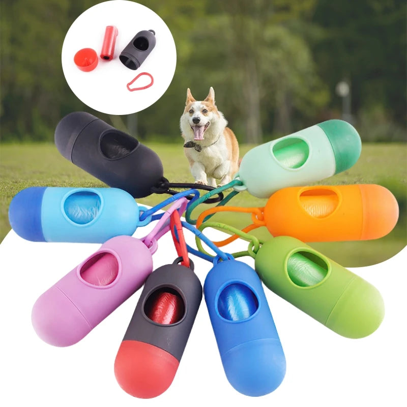 Dog Poop Bags with Dispenser Holder Clip Set - Pet Waste Bag Carrier and Pooper Scooper Accessory - Happy Tail Center