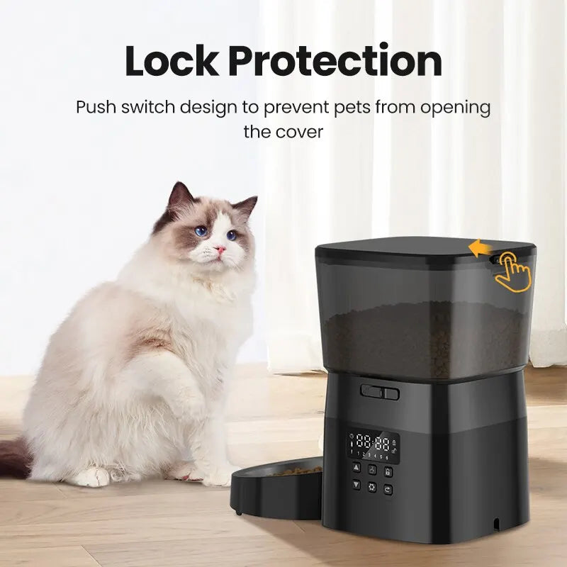 ROJECO Automatic Pet Feeder - Smart Control Cat & Dog Food Dispenser