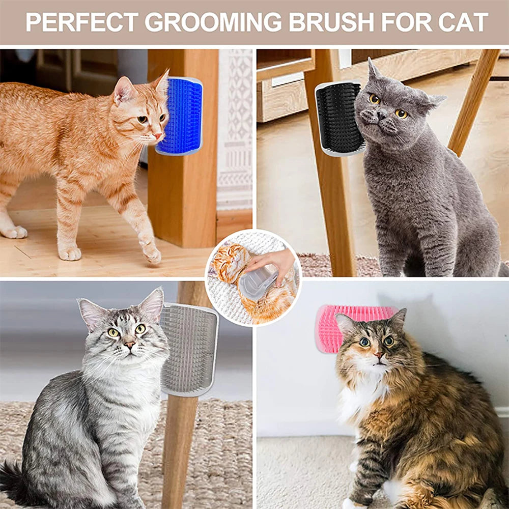 Cat Scratcher Massager - Grooming Table Pet Brush for Cats, Dogs & Kittens - Happy Tail Center