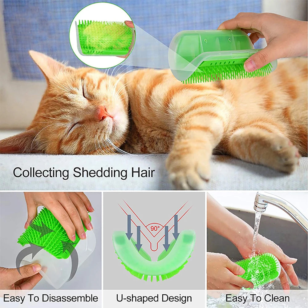 Cat Scratcher Massager - Grooming Table Pet Brush for Cats, Dogs & Kittens - Happy Tail Center