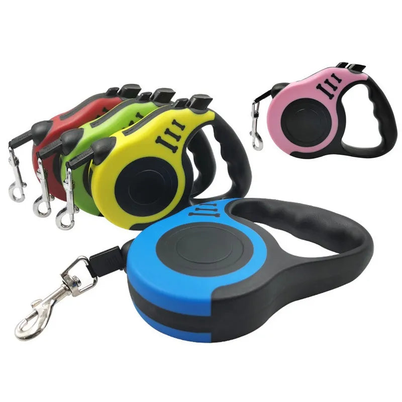 Retractable Dog Leash - 3M & 5M Automatic Flexible Leash for Small, Medium, and Large Dogs - Happy Tail Center