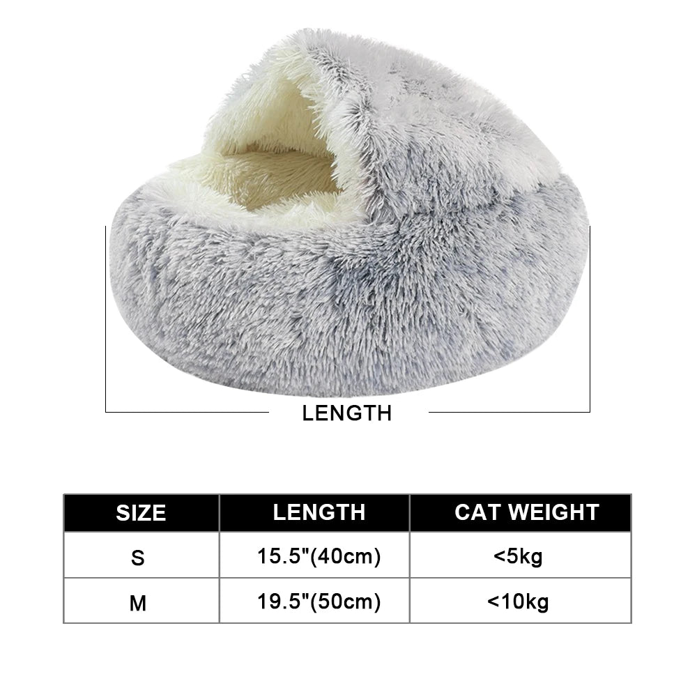 PlushDream Round Cat Bed | Ultra-Soft Plush Cushion for Dogs & Cats - Happy Tail Center