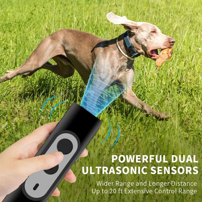 Handheld Ultrasonic Anti-Bark Dog Training & Repeller Device