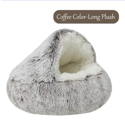 Round Cat Nest Bed - Winter Warm Sleeping Bag for Cats and Small Dogs - View 9 - Happy Tail Center