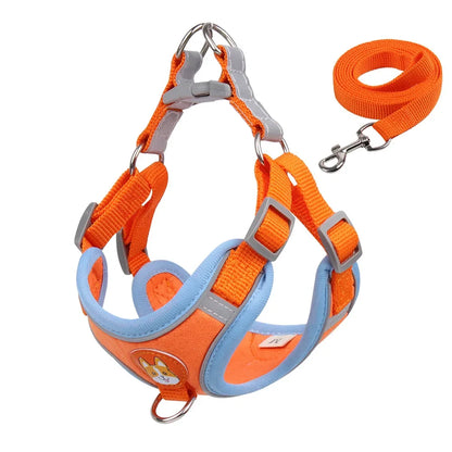 Adjustable Harness Leash Set for Small & Medium Dogs - Reflective Vest for Pet Walking - View 6 - Happy Tail Center