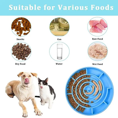 Anti-Slip Silicone Slow Feeder Mat for Cats & Puppies - Happy Tail Center (View 5)