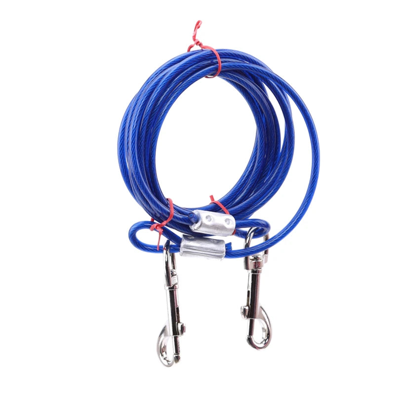 Double Dog Tie Runner Leash - Durable Rope Chain with Metal Hooks