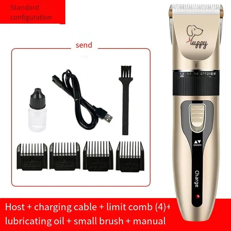 Cordless Dog Clippers - Rechargeable Pet Hair Grooming Trimmer Set