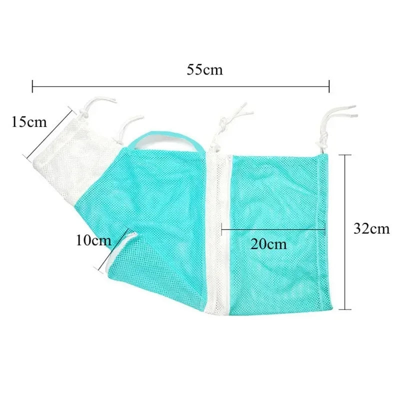 Adjustable Mesh Cat Grooming Shower Bag - Polyester Wash Bag for Bathing and Nail Trimming - Happy Tail Center