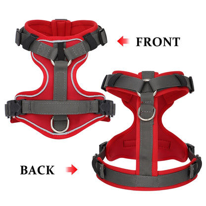No Pull Reflective Dog Harness - Vest with Control Handle for All Dogs - Happy Tail Center (View 2)