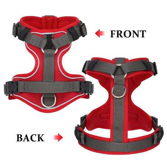 No Pull Reflective Dog Harness - Vest with Control Handle for All Dogs