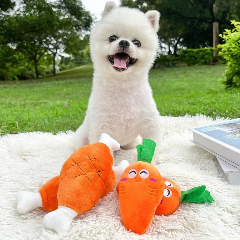 Interactive Carrot Plush Toy for Dogs - Entertaining and Cute Pet Supplies