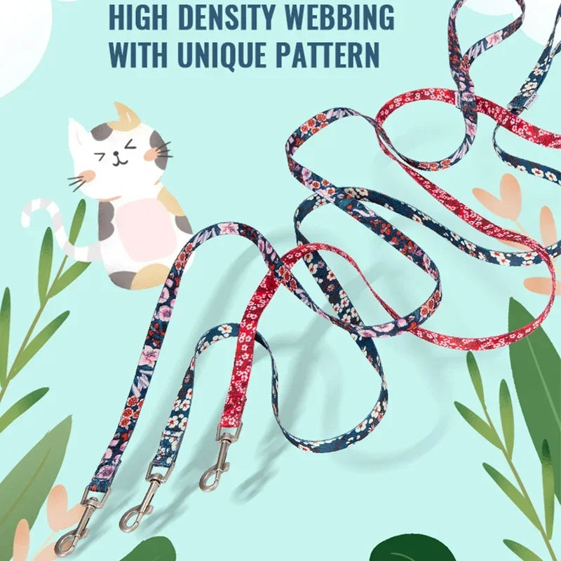 Floral Pet Leash - Premium Quality and Stylish Design for Small to Medium Pets