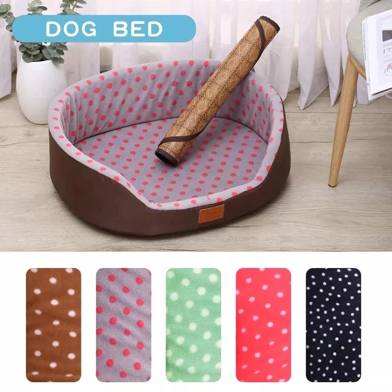 Soft Dog Bed Mat Sofa Kennel | Breathable Blanket Cushion for Small-Medium Dogs