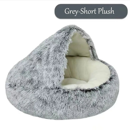 Round Cat Nest Bed - Winter Warm Sleeping Bag for Cats and Small Dogs - View 14 - Happy Tail Center