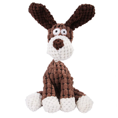 Cute Animal-Shaped Squeaky Plush Dog Toys - Bite-Resistant Corduroy for All Dogs - View 6 - Happy Tail Center