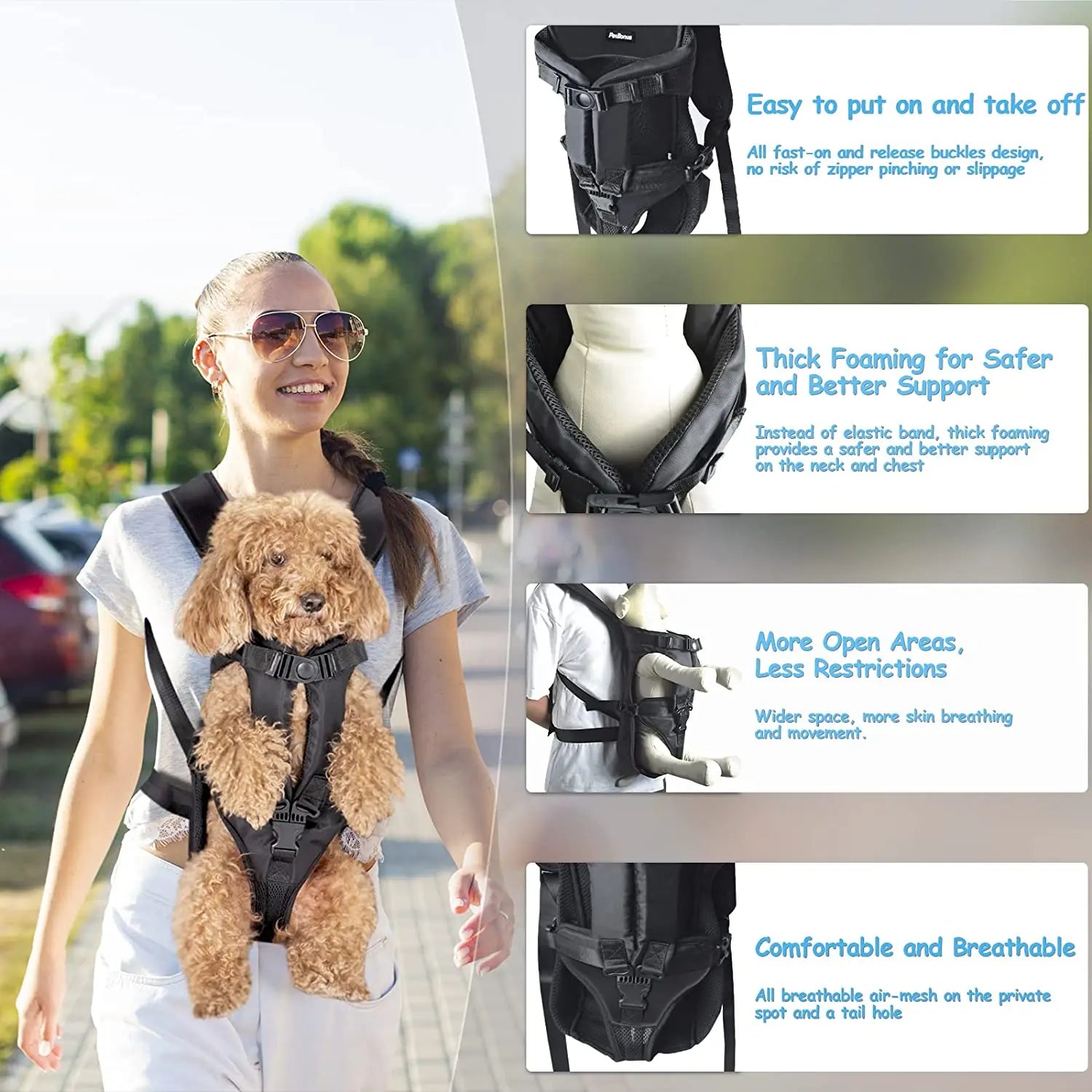 Breathable Pet Dog Carrier Backpack | Take Your Pet Anywhere - Happy Tail Center