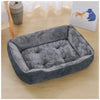 Square Plush Kennel Dog Bed for Medium and Small Dogs - Calming Pet Sofa Bed Cushion