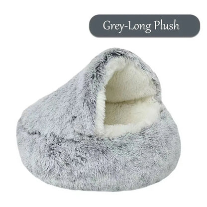 Round Cat Nest Bed - Winter Warm Sleeping Bag for Cats and Small Dogs - View 7 - Happy Tail Center