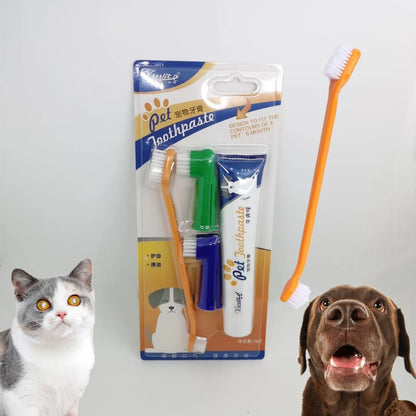 Pet Toothbrush and Toothpaste Kit - Dog & Cat Oral Cleaner for Dental Care - View 4 - Happy Tail Center