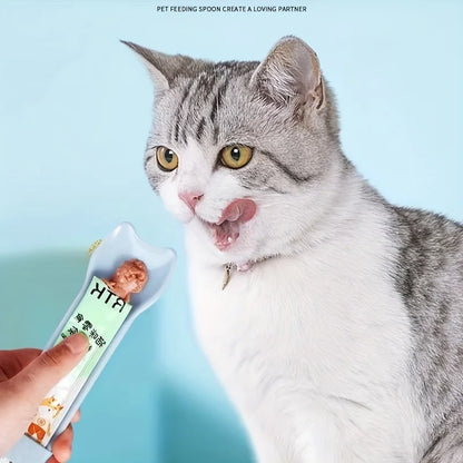 Cat Strip Squeeze Spoon - Wet Treat Feeder for Pets - Happy Tail Center (View 4)