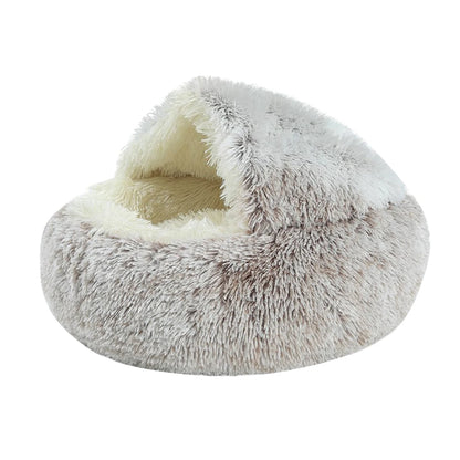 PlushDream Round Cat Bed - Ultra-Soft Plush Cushion for Dogs & Cats - View 6 - Happy Tail Center
