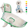 Lightweight Waterproof Hooded Dog Raincoat with Reflective Trim