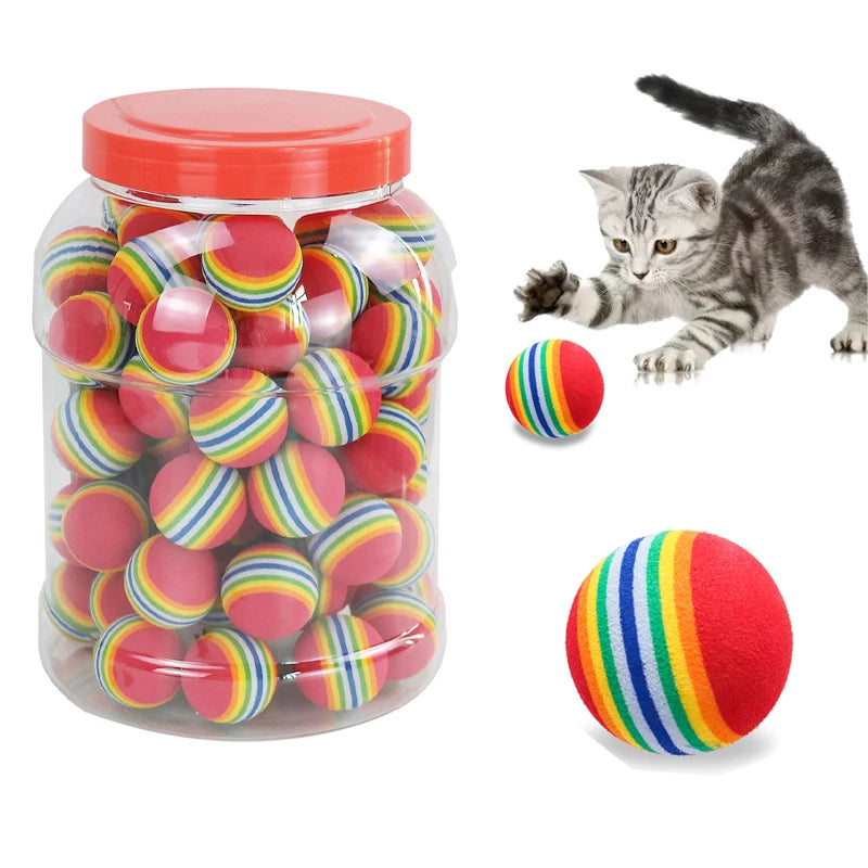 Rainbow Interactive EVA Cat Toy Ball - Fun Toy for Cats and Dogs