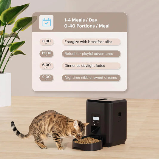 Smart Pet Feeder 2L - Automatic Food Dispenser for Cats and Dogs
