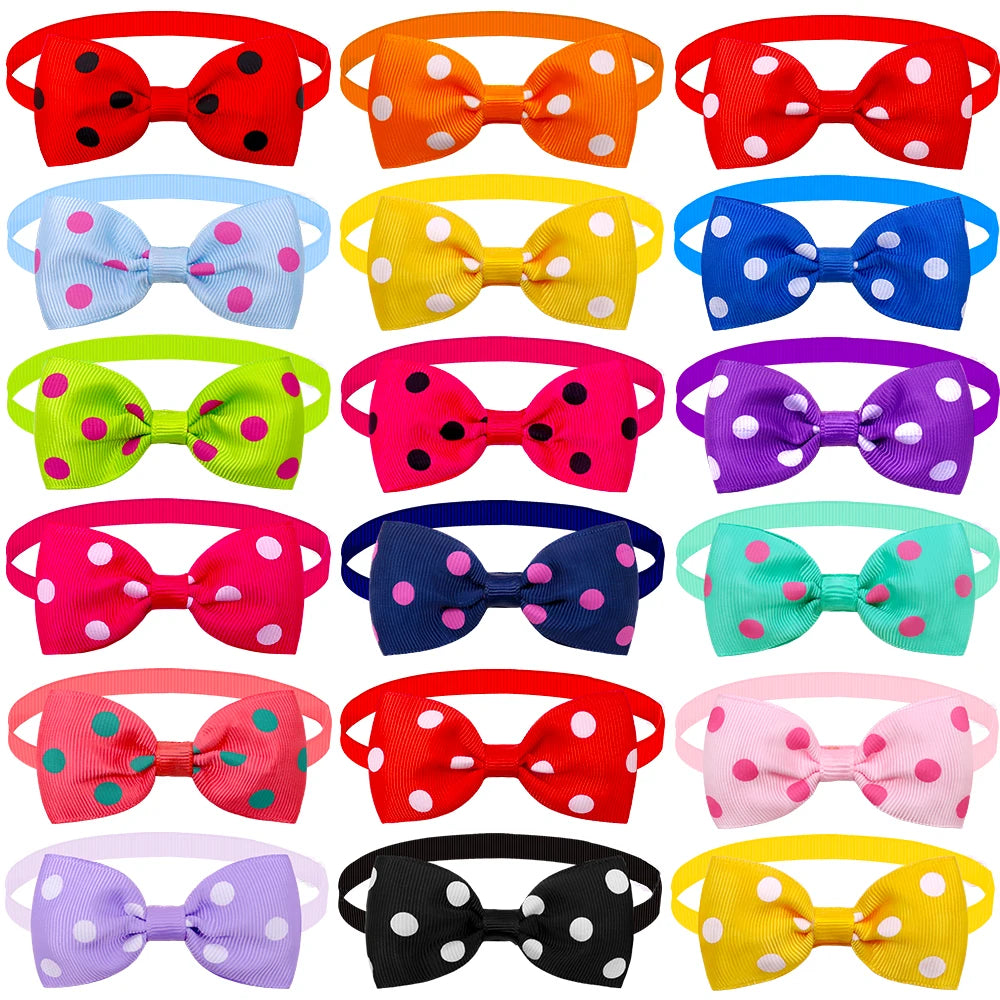 20pcs Bulk Dog Bow Ties - Fashion Accessories for Small Dogs and Cats