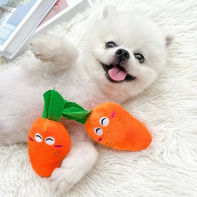 Interactive Carrot Plush Toy for Dogs - Entertaining and Cute Pet Supplies