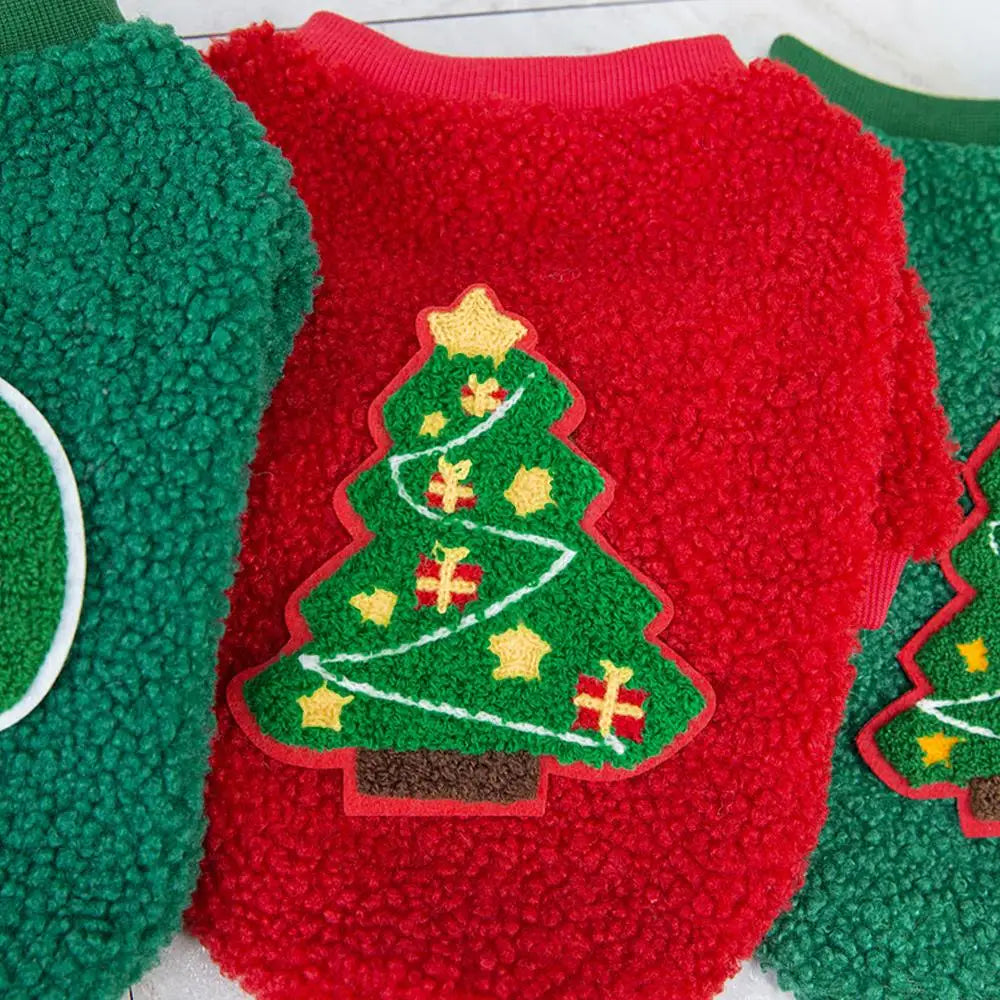 Christmas Dog Vest - Warm Fleece Jacket for Small Dogs and Cats