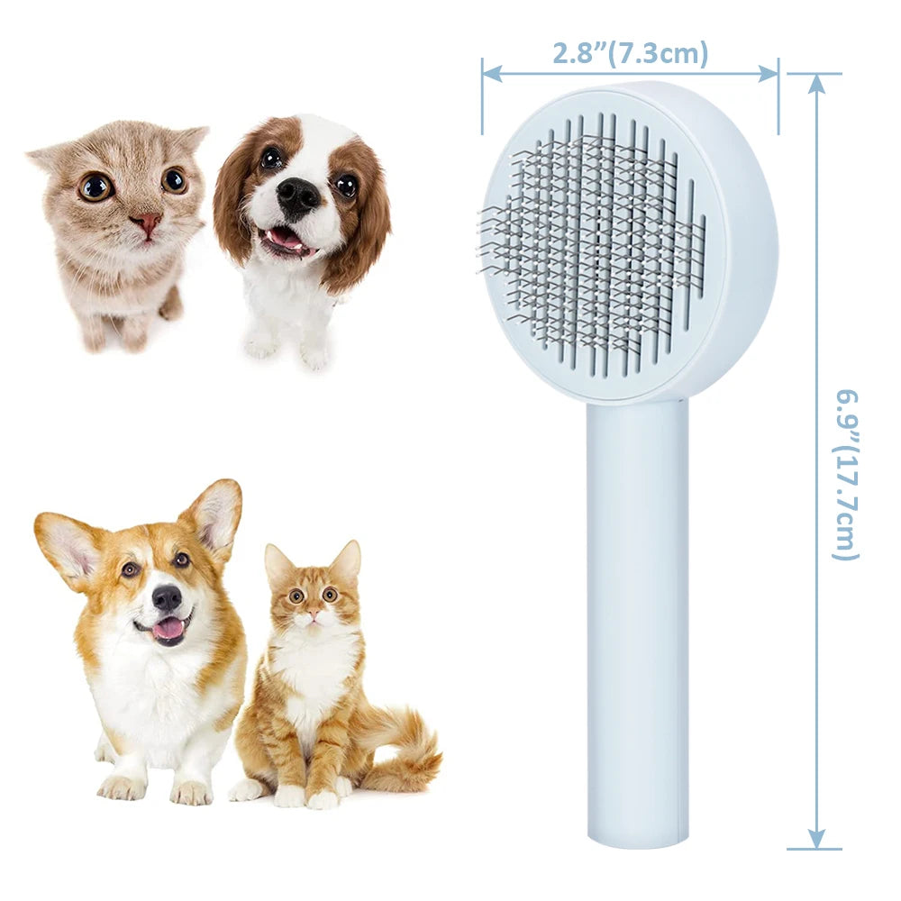 FurEase Self-Cleaning Pet Brush | Grooming Tool for Dogs & Cats - Happy Tail Center