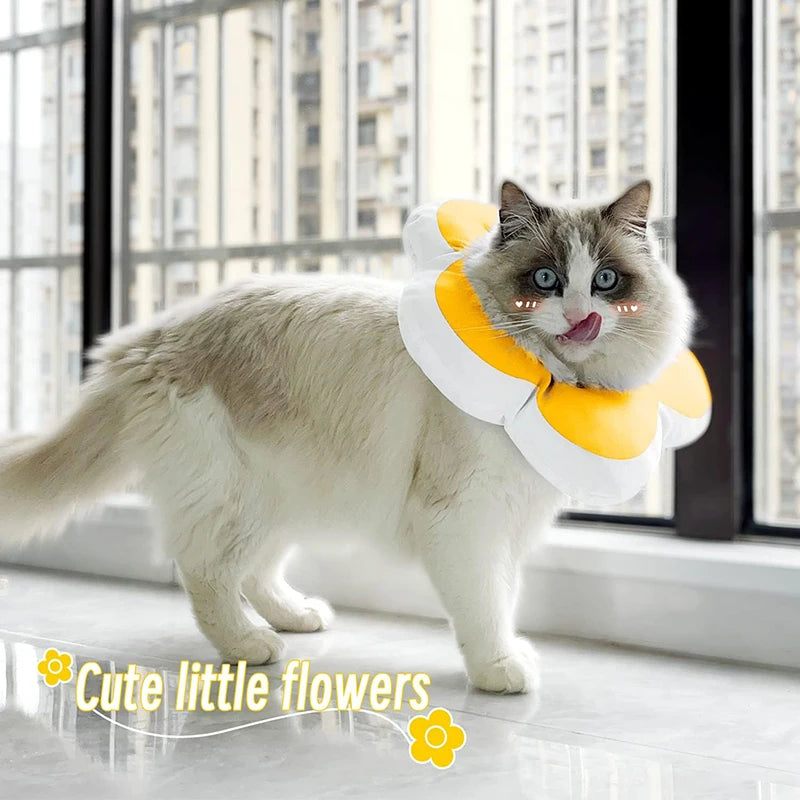 Cute Flower Recovery Collar - Elizabethan E-Collar for Pets