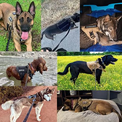 Tactical Military Dog Harness with Reflective Rope and Handle - Happy Tail Center (View 2)