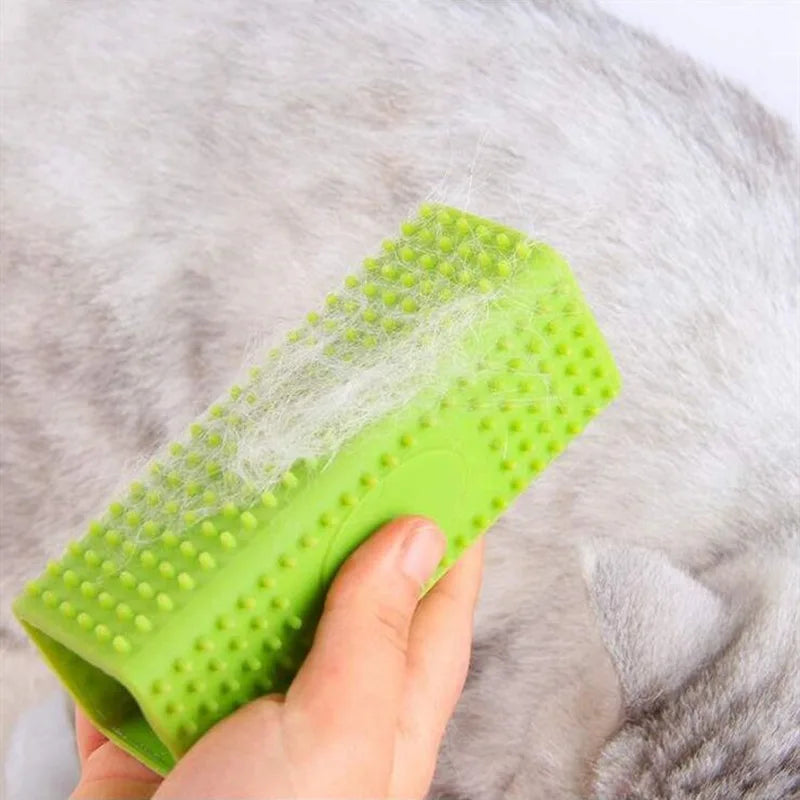 Silicone Dog Hair Remover Brush - Multi-Surface Cleaner for Pet Hair