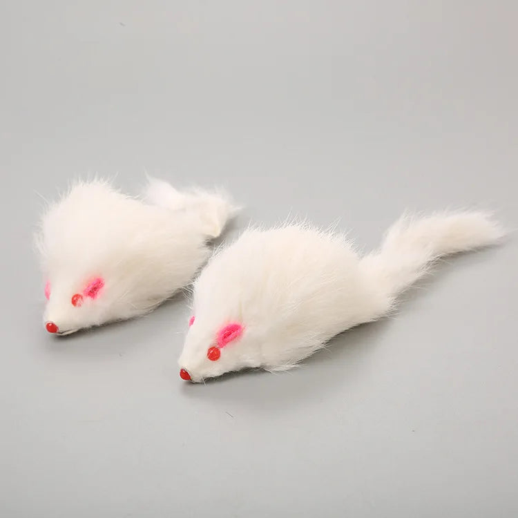 Plush Mouse Cat Toy with Long-Haired Tail | Interactive Kitten Toy for Cats