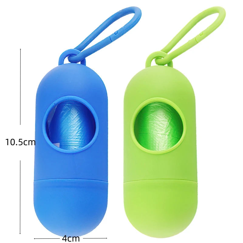 Dog Poop Bags with Dispenser Holder Clip Set - Pet Waste Bag Carrier and Pooper Scooper Accessory - Happy Tail Center