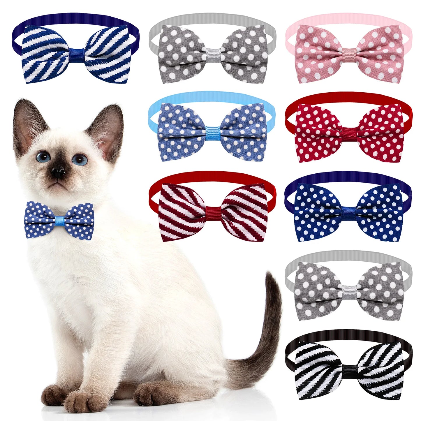 20pcs Bulk Dog Bow Ties - Fashion Accessories for Small Dogs and Cats