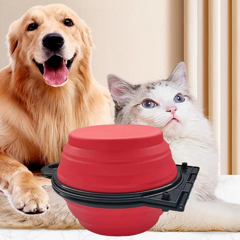 2-in-1 Foldable Dual Feeding Bowl - Portable Travel Bowl for Dogs and Cats