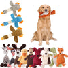 Cute Animal-Shaped Squeaky Plush Dog Toys - Bite-Resistant Corduroy for All Dogs