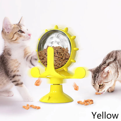 Windmill Turntable Pet Food Feeder Toy - Interactive Puzzle Dispenser for Cats and Dogs - View 9 - Happy Tail Center