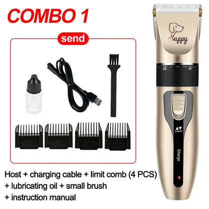 Cordless Dog Clippers - Rechargeable Pet Hair Grooming Trimmer Set - View 7 - Happy Tail Center