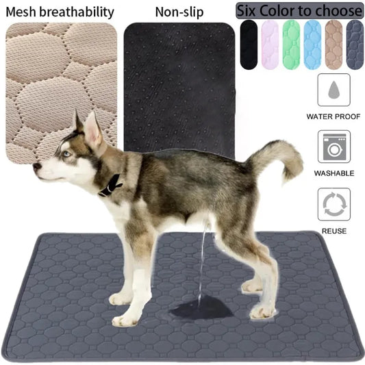 Reusable Absorbent Dog Pee Pad Blanket - Washable Puppy Training Pad & Pet Bed Urine Mat