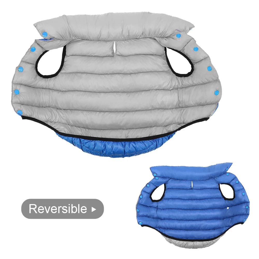 Warm Winter Dog Clothes Vest: Cozy Reversible Jacket for Your Furry Friend! - Happy Tail Center